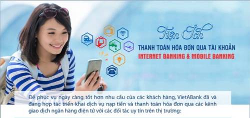 TIỆN ÍCH THANH TOÁN HÓA ĐƠN QUA TÀI KHOẢN INTERNET BANKING & MOBILE BANKING