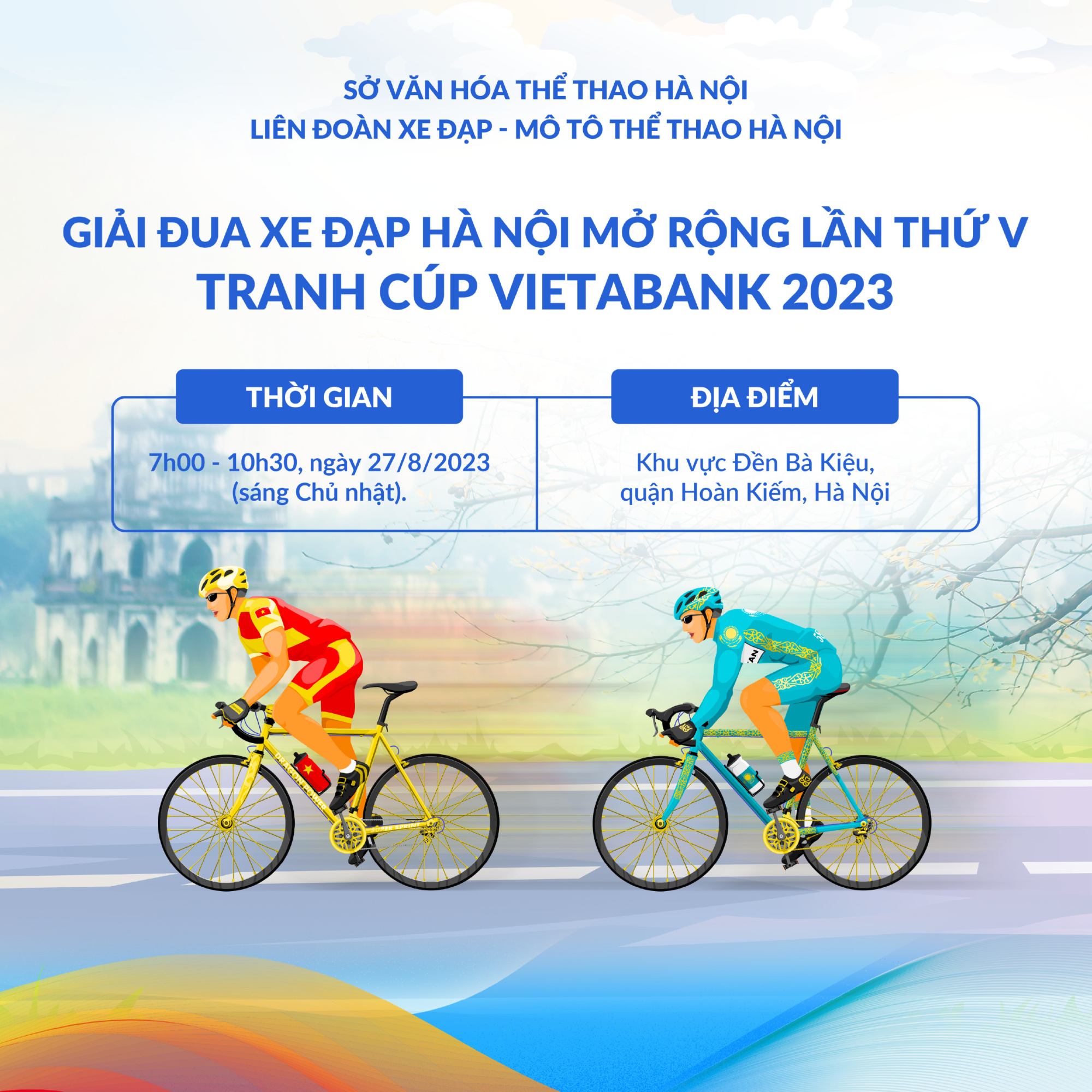 HƠN 500 VẬN ĐỘNG VIÊN THAM GIA GIẢI ĐUA XE ĐẠP HÀ NỘI MỞ RỘNG LẦN THỨ V - TRANH CÚP VIETABANK